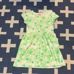 Cat & Jack Green Clover Print Dress